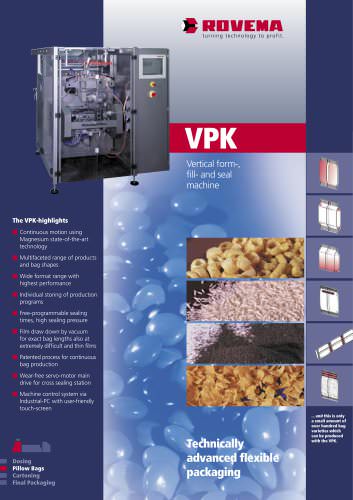 Vertical form-, fill- and seal machine VPK