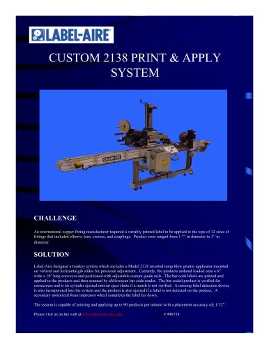 2138 Print & Apply System