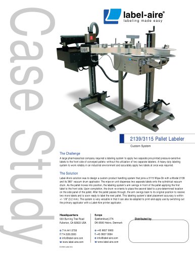 2139/3115 Pallet Labeler