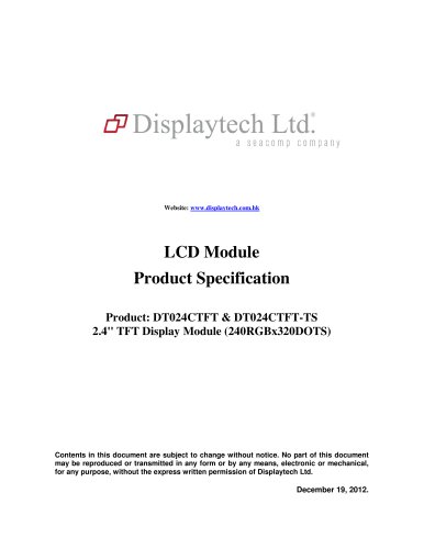 DT024CTFT & DT024CTFT-TS