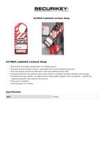 427RED Labelled Lockout Hasp