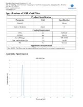 MemsFrontier NBP 4260 Infrared Filter