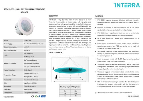 ITR415-005 - HIGH BAY PLUS KNX PRESENCE SENSOR