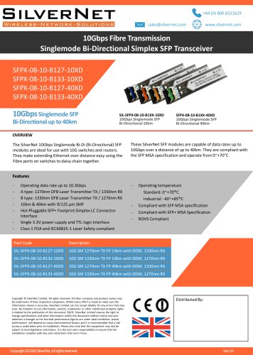 10Gbps Fibre Transmission