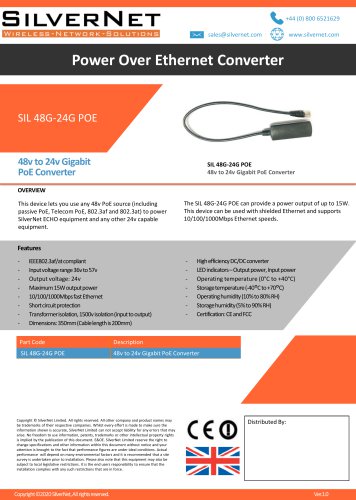 Power Over Ethernet Converter