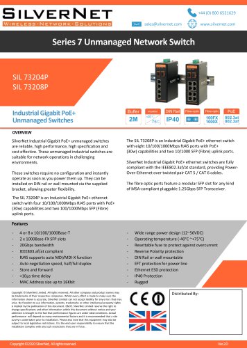 Series 7 Unmanaged Network Switch