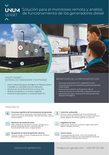 UNUM Genset Plataforma de monitoreo remoto