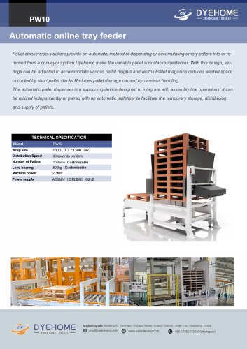 DYEHOME Pallet stacker-destacker PW10