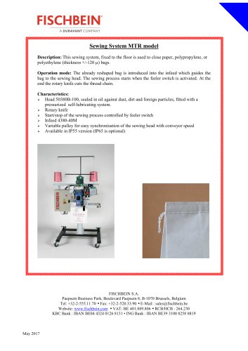 Sewing System MTR model