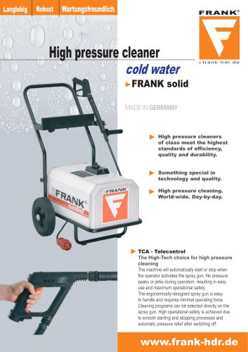 High pressure cleaner