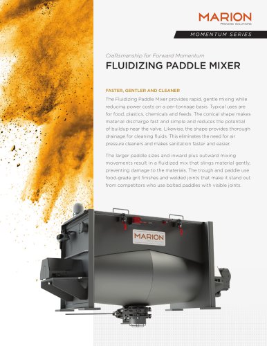 FLUIDIZING PADDLE MIXER