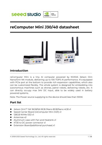 reComputer Mini J30/40 datasheet