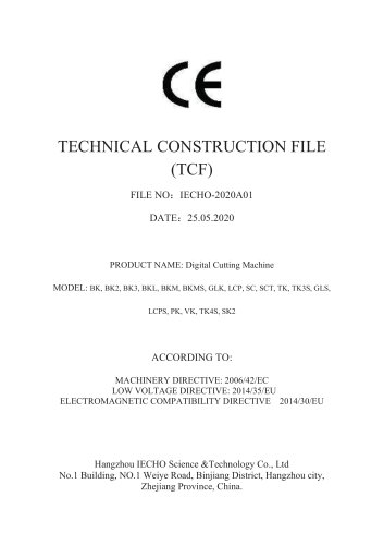 TECHNICAL CONSTRUCTION FILE (TCF)