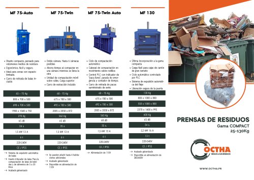 Prensas de residuos gama Compact