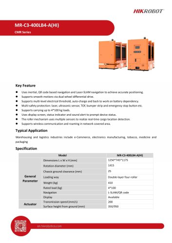 Conveyor Mobile Robot MR-C3-400LB4-A(HI)