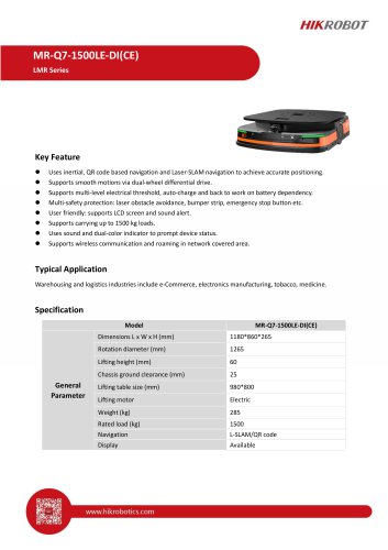 Latent Mobile Robot MR-Q7-1500DI(CE)