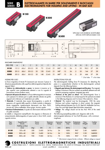 ELECTROMAGNETS FOR HOLDING AND LIFTING