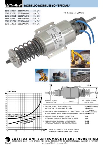 SPECIAL MODEL SOLENOID E - ES 60 FAMILY