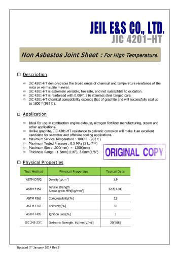 JIC 4201-HT (MICA 500~960 Temperature)