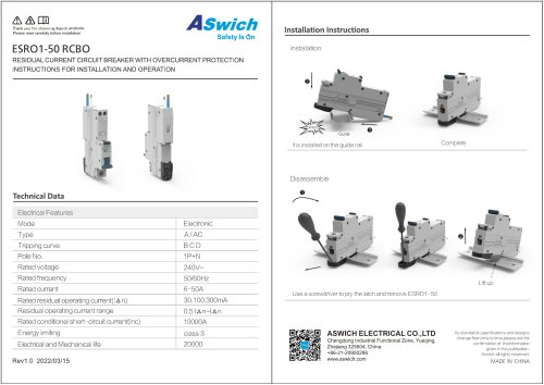 AC circuit breaker ESRO1-50