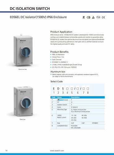 Rectangular enclosure EDS6EL