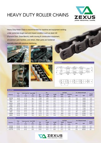 Heavy Duty Roller Chains