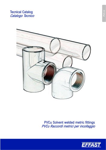 PVCu Solvent welded metric fittings