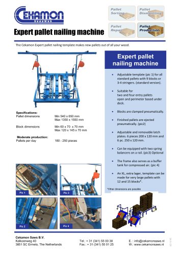 Expert pallet nailing machine