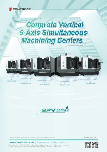 SPV Conprofe Vertical 5-Axis Simultaneous Machining Centers