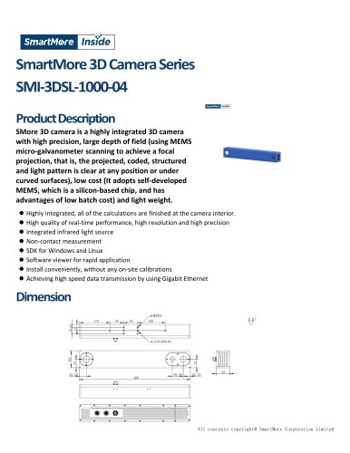 SmartMore 3D Structured light Camera SMI-3DSL-1000-04