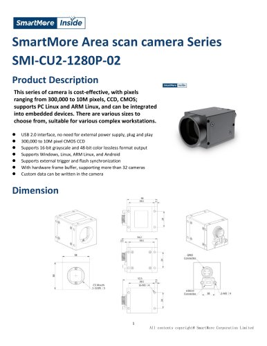 SmartMore Area Scan Camera SMI-CU2-1280P-02