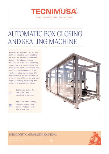 Automatic Box Closing and Sealing Machine