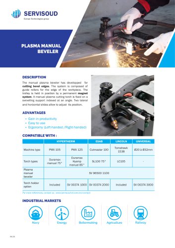 Manual Plasma Beveler - Flyer