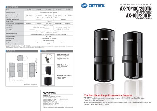 optex - Catalog AX-100TF_200TF