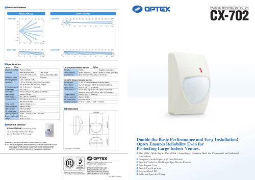 Optex - Catalog CX-702 