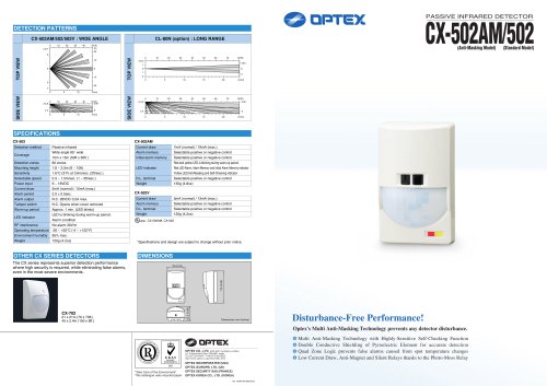 Optex - Catalog CX502_502AM