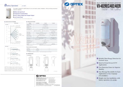 Optex - Catalog VX402_series