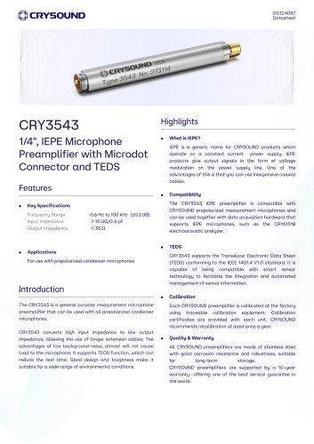 CRY3543 Preamplifier