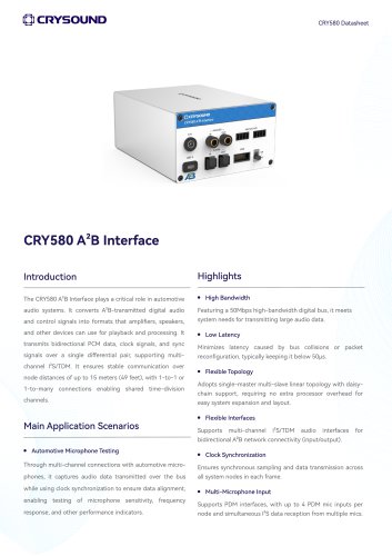 CRY580 A&sup2;B Interface