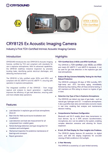 CRY8125 Ex Acoustic Imaging Camera