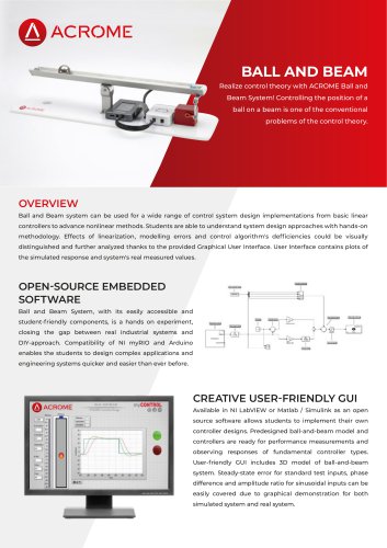 Ball and Beam Infosheet