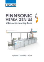 FinnSonic Versa Genius ultrasonic cleaning lines