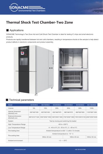 Environmental stress screening test chamber SS series