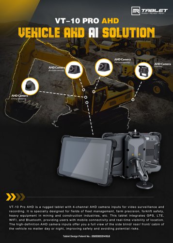 3Rtablet 10'' Rugged Tablet VT-10 Pro AHD