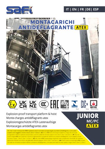 MONTACARGAS JUNIOR MC-PC ATEX (ZONA 0,1 Y 2)