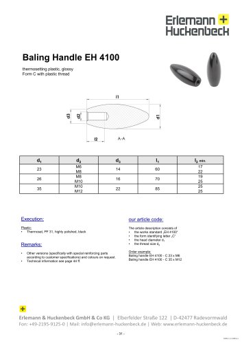 Baling Handle EH 4100