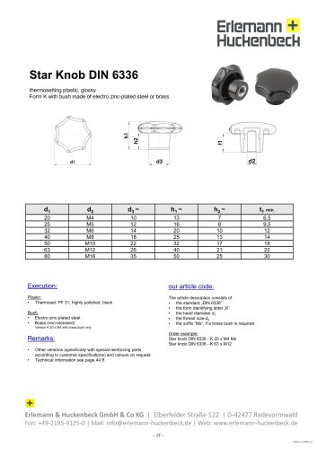 Star Knob DIN 6336