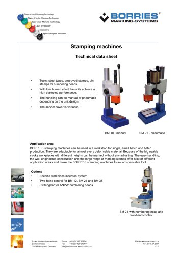 Stamping machines