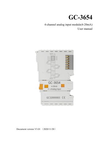 GC-3654-4 Channel Analog Input Module (4-20mA)