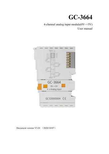 GC-3664-4 Channel Analog Input Module (0V~+5V)